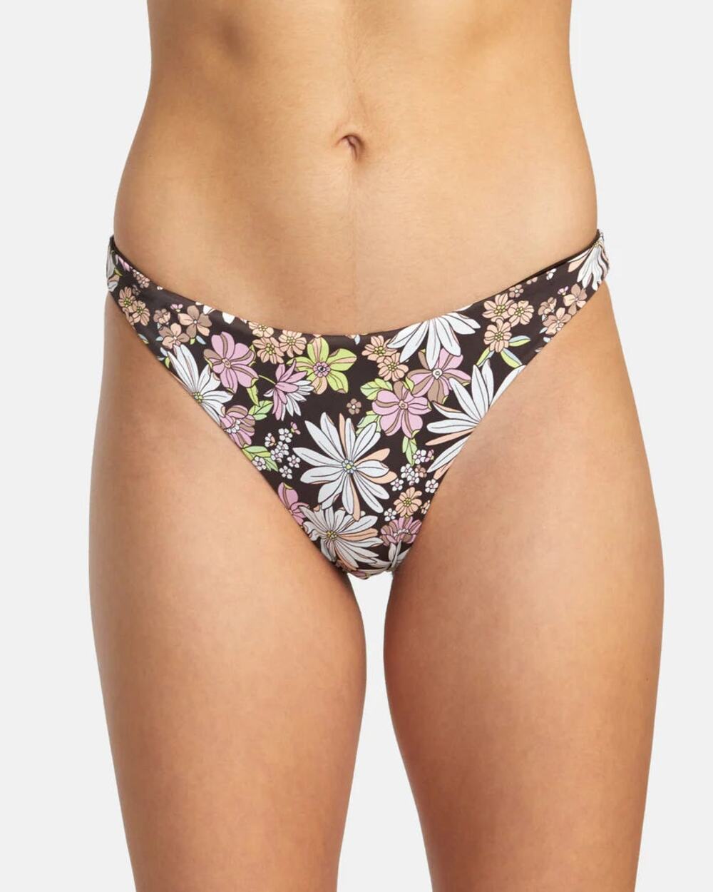 NWT RVCA Lemonade Medium Brown Bikini Bottoms Women’s Size M/10 Beach Swimwear